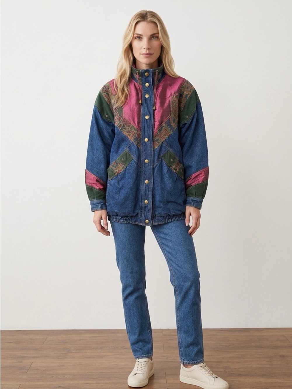 Vintage 80’s Two Twenty Quilted Denim Jacket - Picture 3 of 7